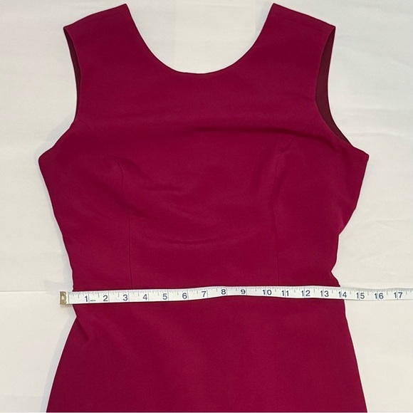 NWOT! Nicole Miller Cutout Cross Back Fuchsia Pink Purple Sleeveless Dress Sz 8 - Picture 6 of 9